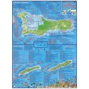 Cayman Islands Dive Map-LAMINATED 18.5"x26.5"